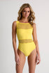 Shan Charlie Grid Mesh High-Neck One-Piece - 42595-13-100